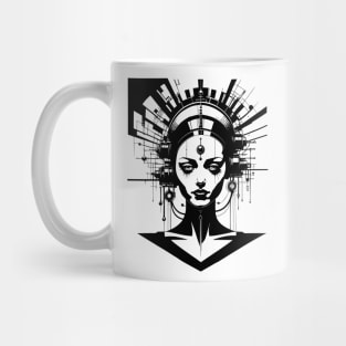 Space Captain is Go! Sci Fi Cyborg (black) Mug